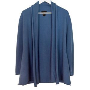 Sara Campbell 100% cashmere blue featherweight cardigan small